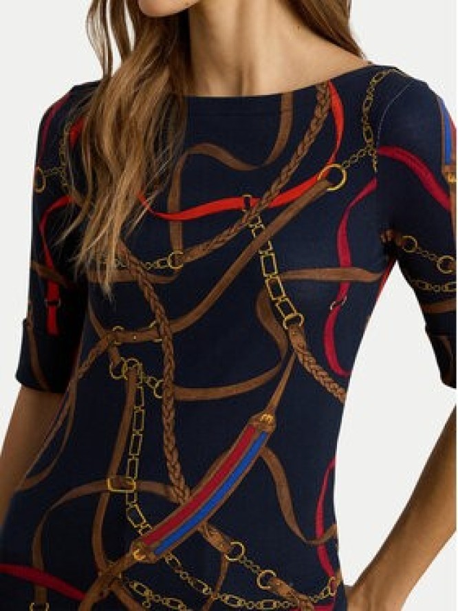 LAUREN RALPH LAUREN Bluzka 200P03722001 Granatowy Slim Fit