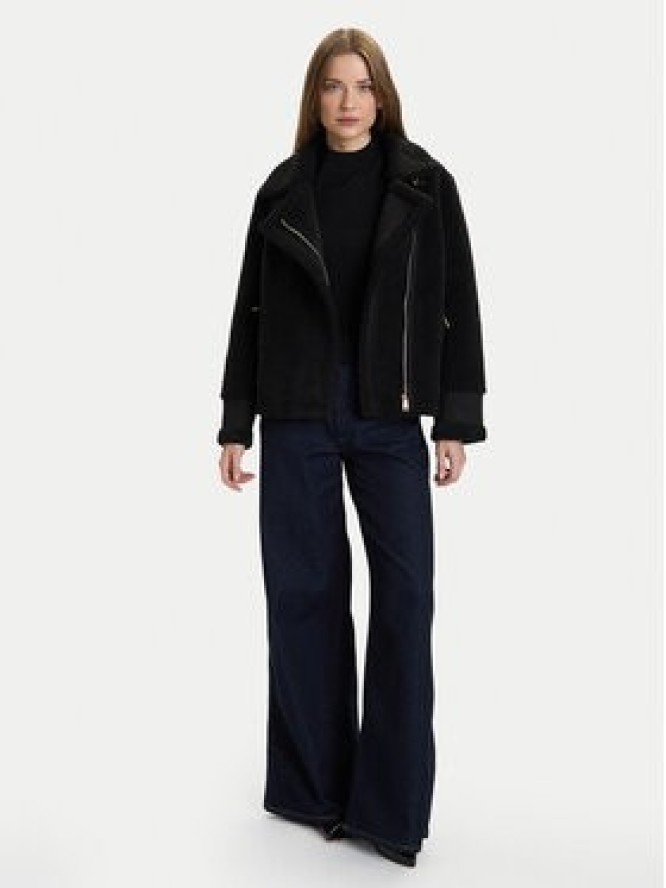 Rinascimento Płaszcz przejściowy CFC0122207003 Czarny Regular Fit