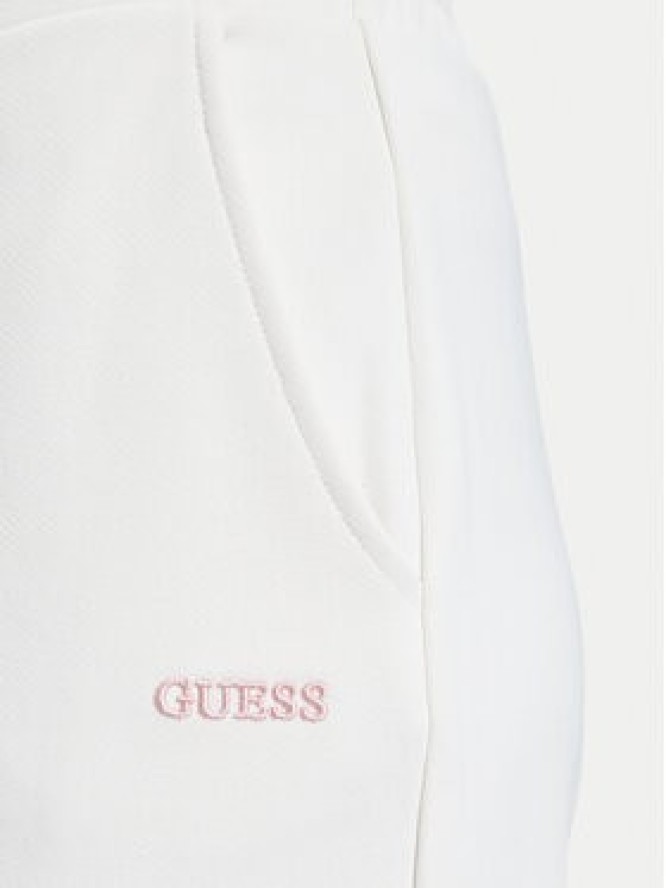 Guess Spodnie dresowe V6BB18 K6353 Kremowy Regular Fit