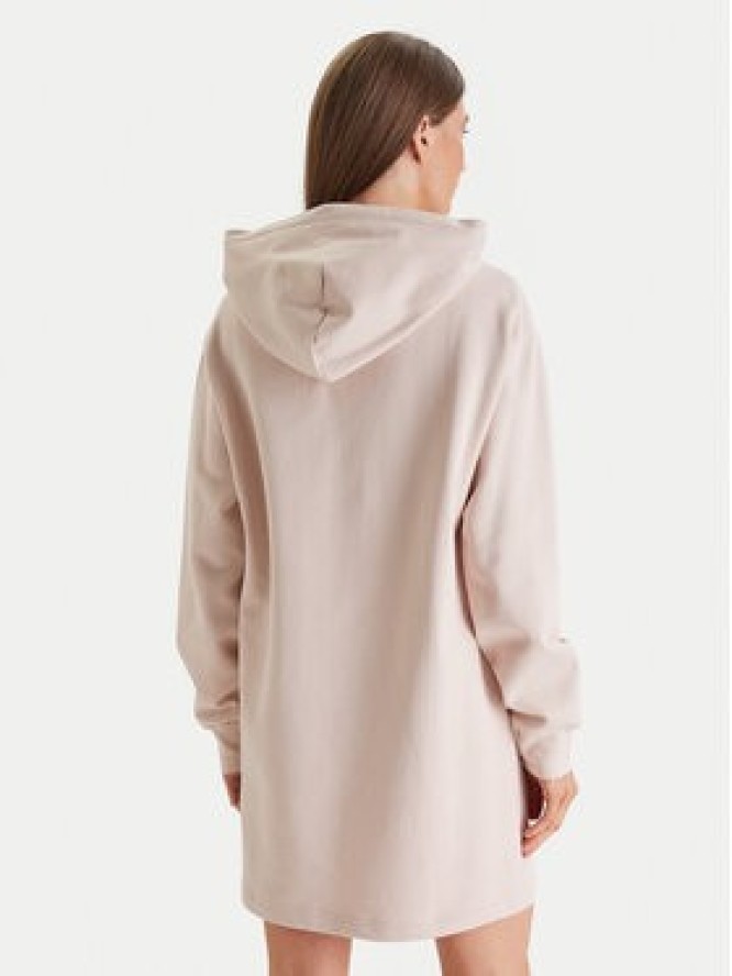 Calvin Klein Jeans Sukienka dzianinowa Monologo LV047D229G Beżowy Regular Fit