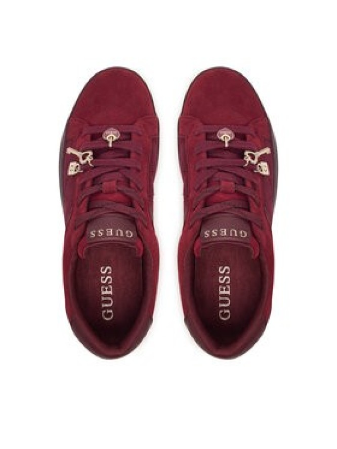 Guess Sneakersy FLFJAR FAL12 Bordowy
