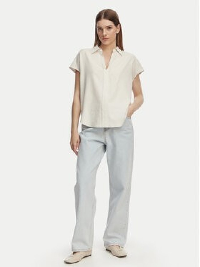 Calvin Klein Jeans Koszula Monogram LV04RC276G Beżowy jasny Slim Fit
