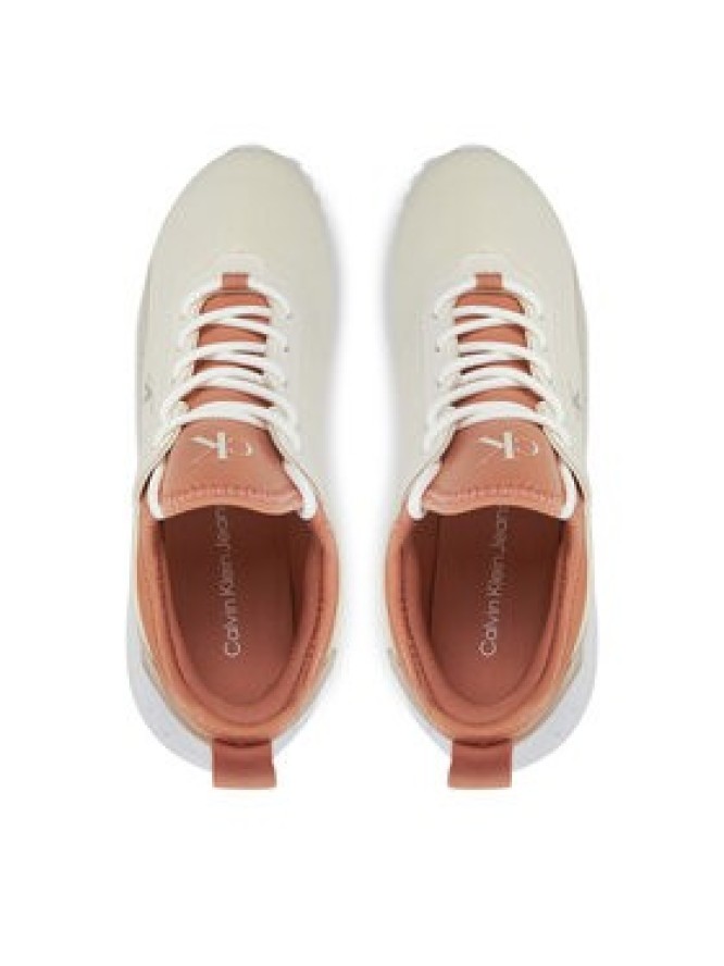 Calvin Klein Jeans Sneakersy Eva Runner Low Lace Mix In YW0YW01759 Écru