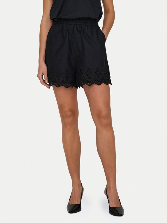 ONLY Szorty materiałowe Lou 15313167 Czarny Loose Fit