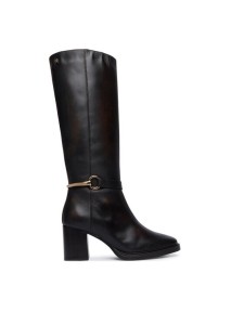 Tommy Hilfiger Kozaki Th Stud Heel Riding Knee Boot FW0FW09551 Brązowy ciemny