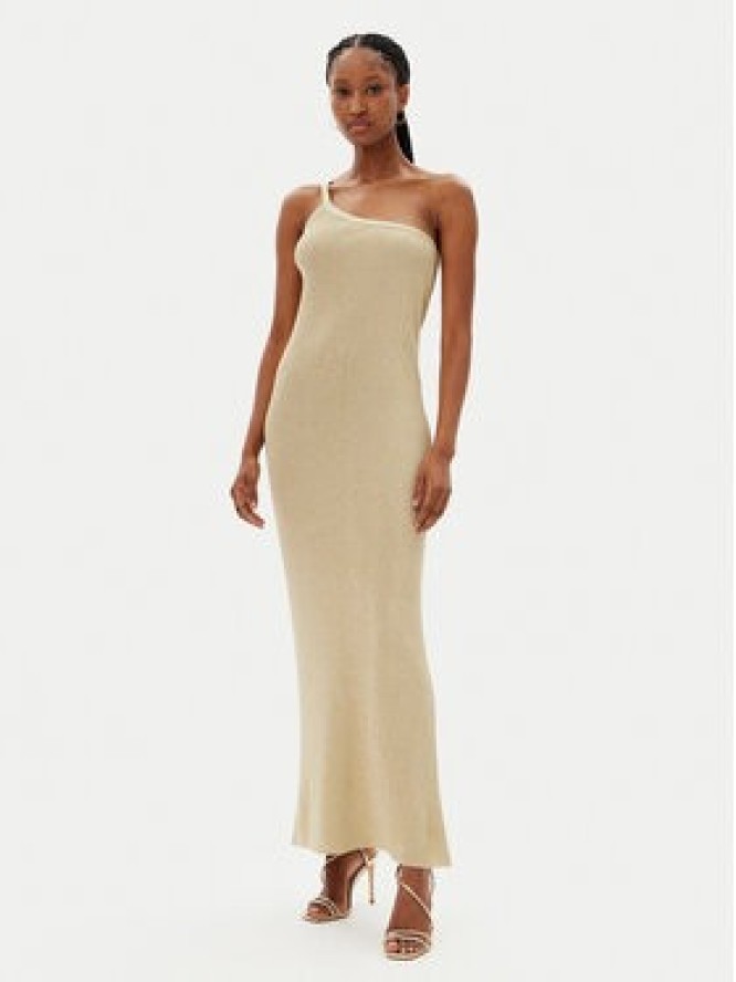 Kontatto Sukienka dzianinowa 3M0563C Beżowy Regular Fit