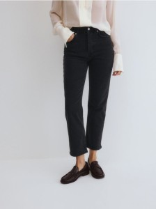 Jeansy straight - czarny