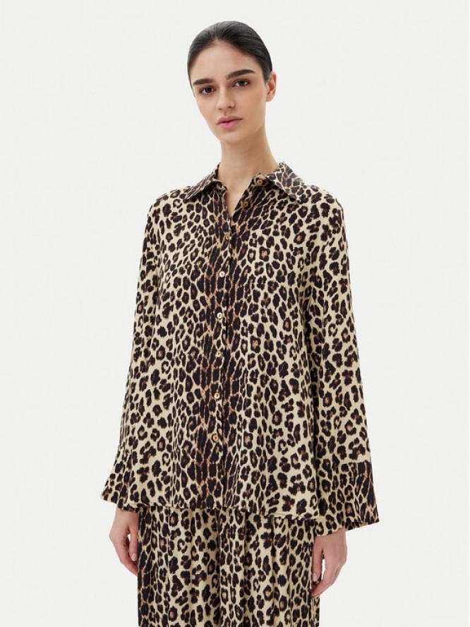 ViCOLO Koszula TD1430 Beżowy Regular Fit