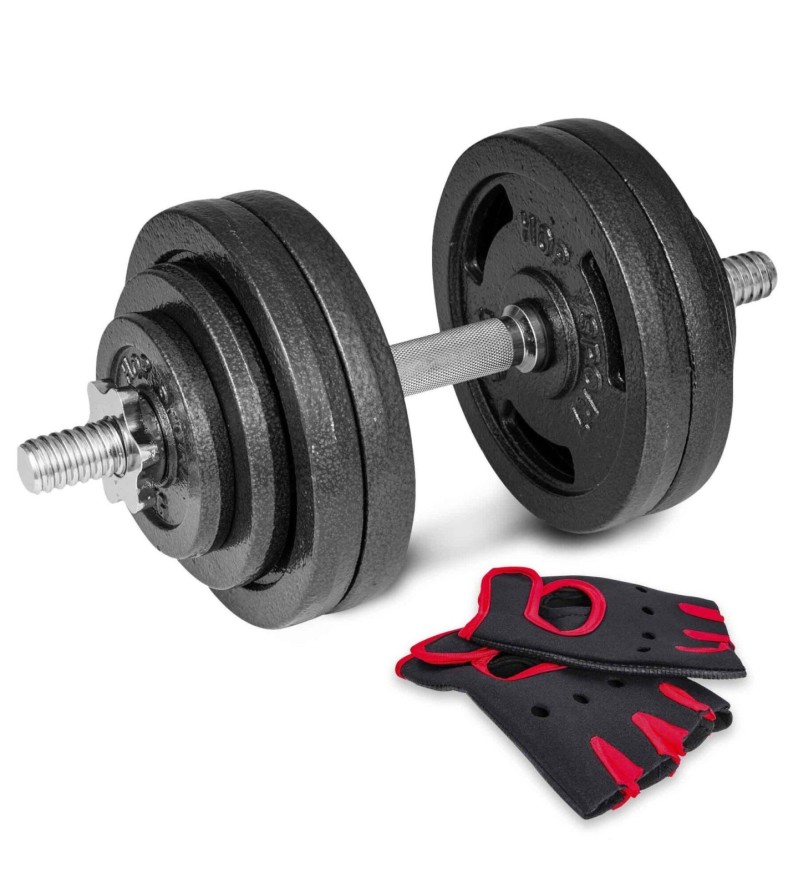 Zestaw hantli 1x30kg Hop-Sport HS-ID1x30 regulowana z rękawiczkami