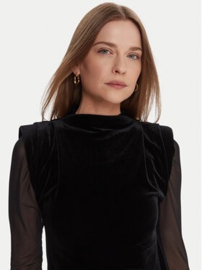 LOLA CASADEMUNT Sukienka koktajlowa LF2516007 Czarny Regular Fit