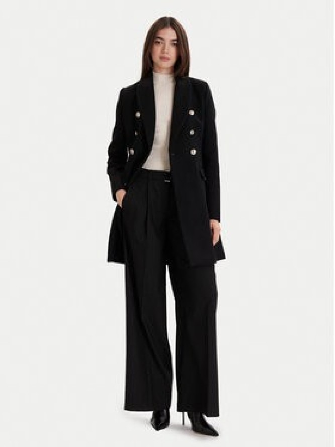 Morgan Płaszcz wełniany 252-GATIM.F Czarny Regular Fit