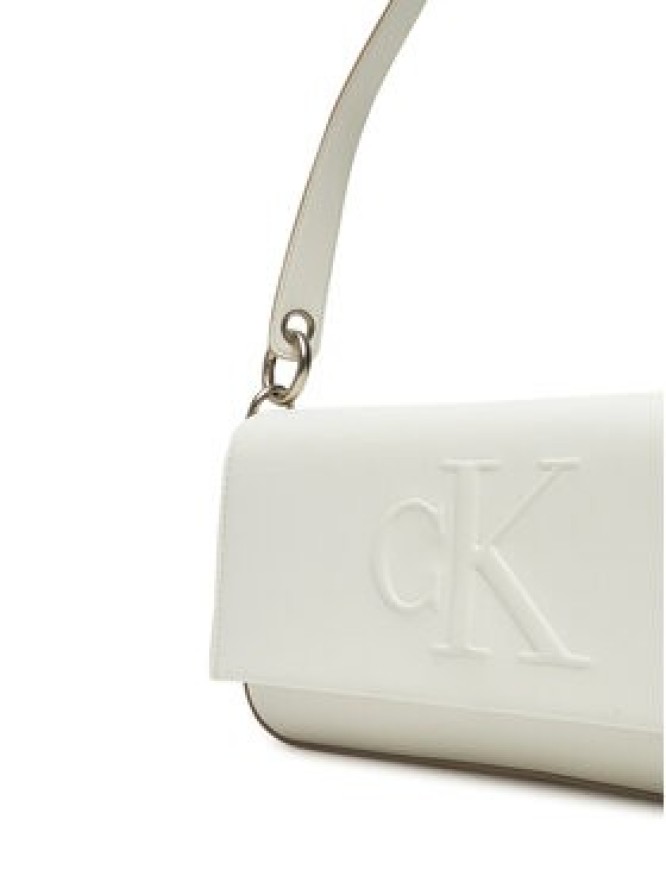 Calvin Klein Torebka Sculpted Flap Shoulder Pouch LV04K3148G Biały