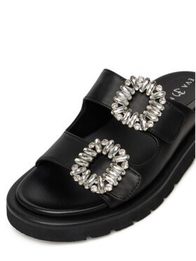 Eva Minge Klapki LILY-VII75-06-1 Czarny