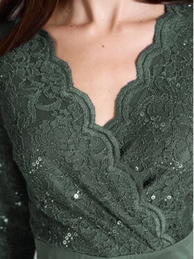 Swing Sukienka koktajlowa 5AE29100 Zielony Regular Fit