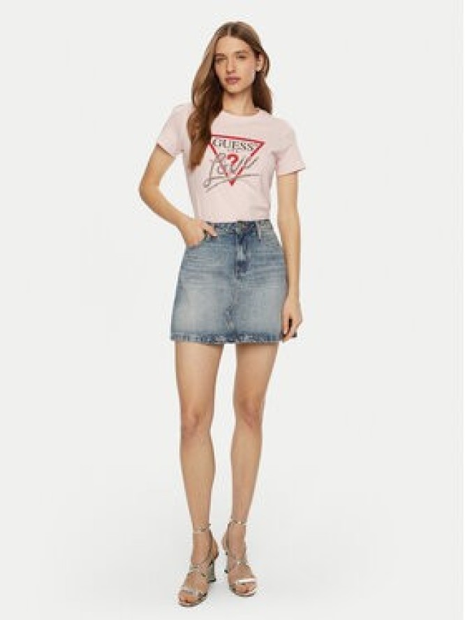Guess T-Shirt W5RI10 I3Z14 Różowy Regular Fit