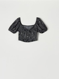 Bluzka w kwiaty - wielobarwny