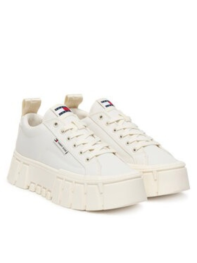Tommy Jeans Sneakersy Tjw Flatform Chunky Sneaker EN0EN03036 Écru