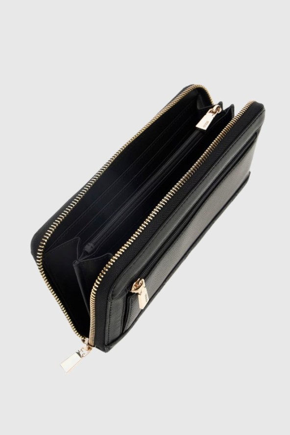 GUESS Czarny duży portfel damski Laurel