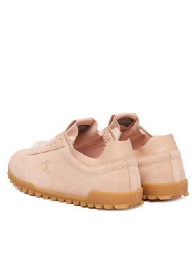 Calvin Klein Sneakersy Low Profile Run Mg Sue Db Laces HW0HW03150 Różowy jasny