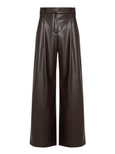 BOSS Spodnie z imitacji skóry Tiana4-M 50564757 Brązowy Regular Fit