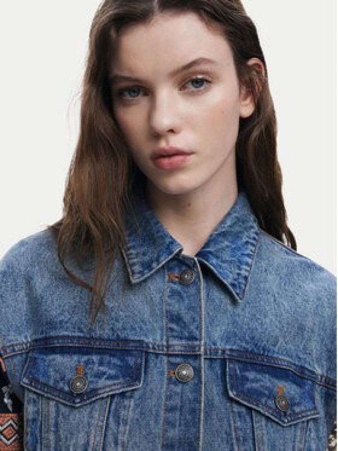 Desigual Kurtka jeansowa Cassid 25SWED59 Niebieski Regular Fit