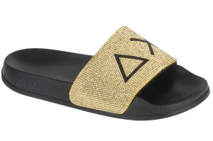 Klapki na basen damskie, Slippers Strass Logo