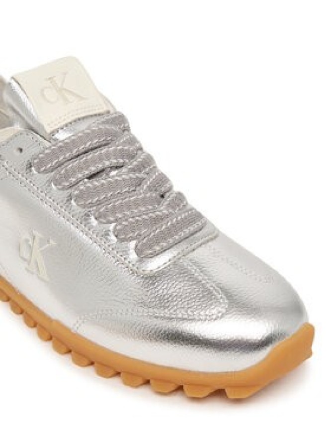 Calvin Klein Sneakersy Low Profile Sneaker Met HW0HW03305 Srebrny