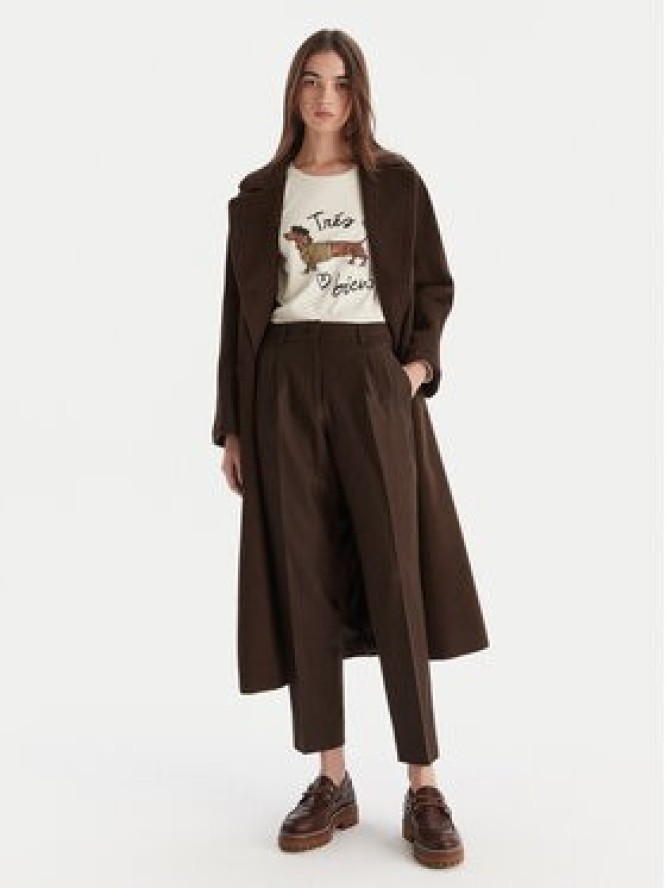 Weekend Max Mara Spodnie materiałowe Caldaia 2525136152 Brązowy Regular Fit