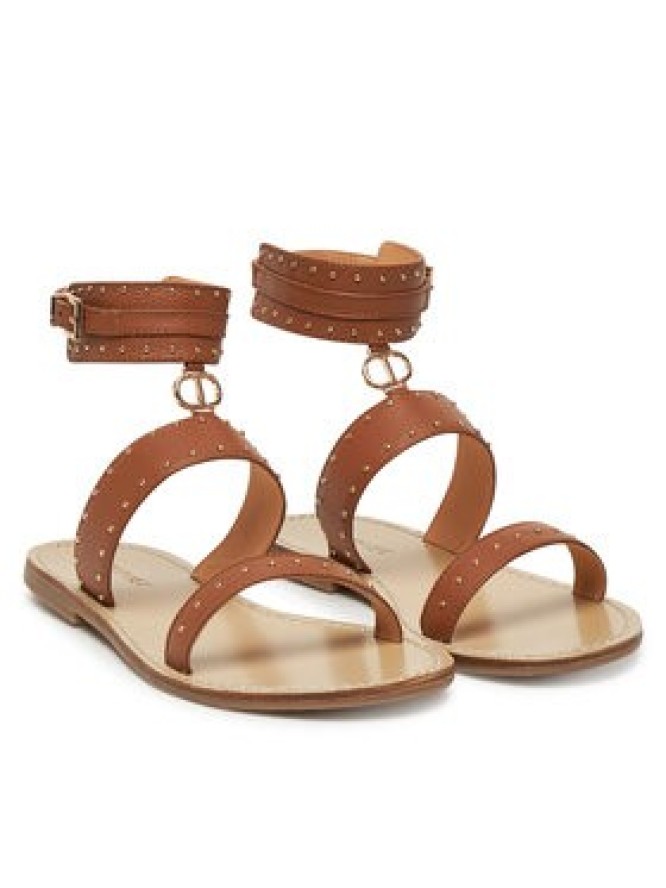 TWINSET Sandały 251GCJ04C Brązowy
