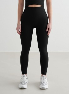 Damskie legginsy bezszwowe, wysoki stan, squat proof petite Shape czarny