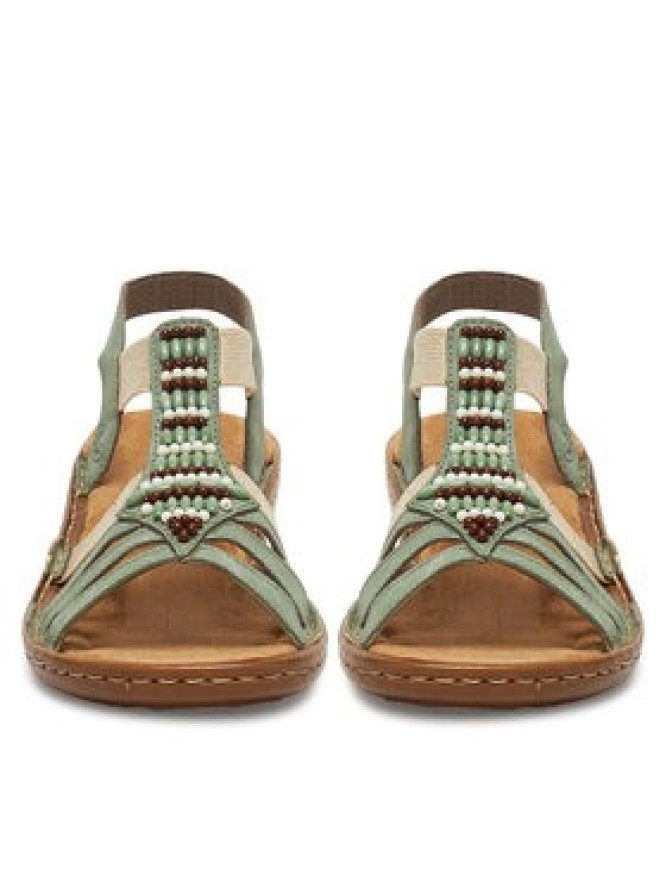 Rieker Sandały 60851-52 Zielony