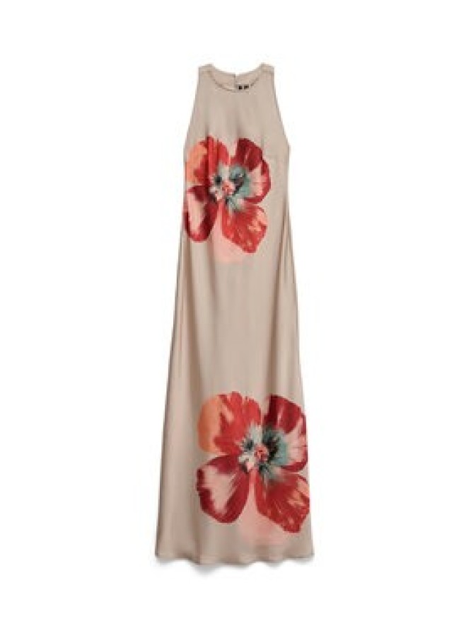 Vero Moda Sukienka letnia Reba 10345415 Beżowy jasny Regular Fit