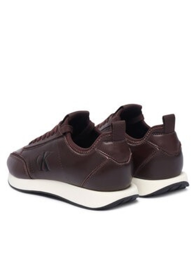 Calvin Klein Sneakersy Retro Runner Sock Panl Lth Neo HW0HW03118 Bordowy