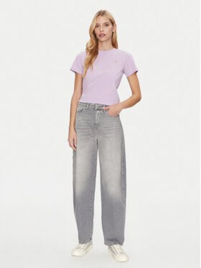 Guess Jeans T-Shirt W4YI10 J1314 Fioletowy Regular Fit