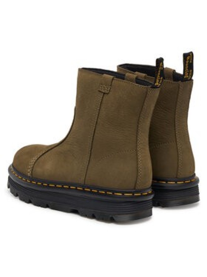 Dr. Martens Botki ZEBZAG Rigger Olive Wyoming DM42022300 Zielony