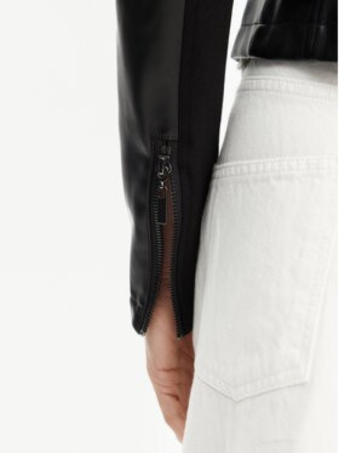 French Connection Kurtka z imitacji skóry 75BZ7 Czarny Regular Fit