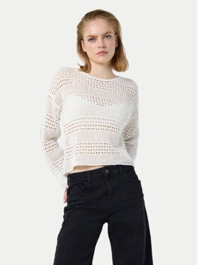 Noisy May Sweter Laika 27029389 Biały Regular Fit
