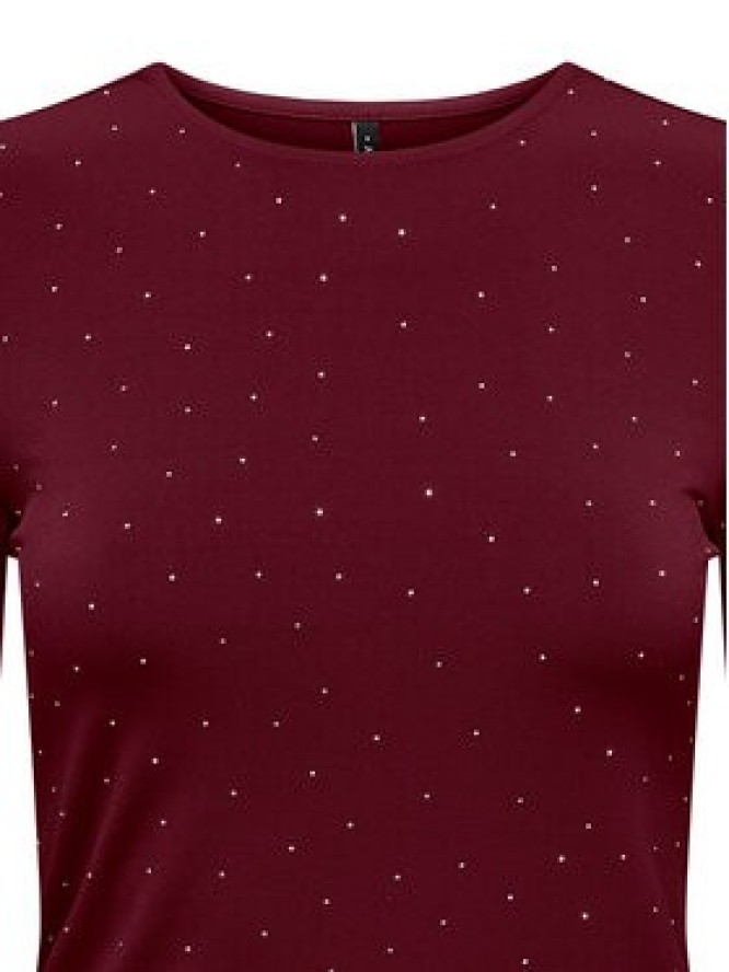 ONLY Bluzka Zita 15358986 Bordowy Regular Fit