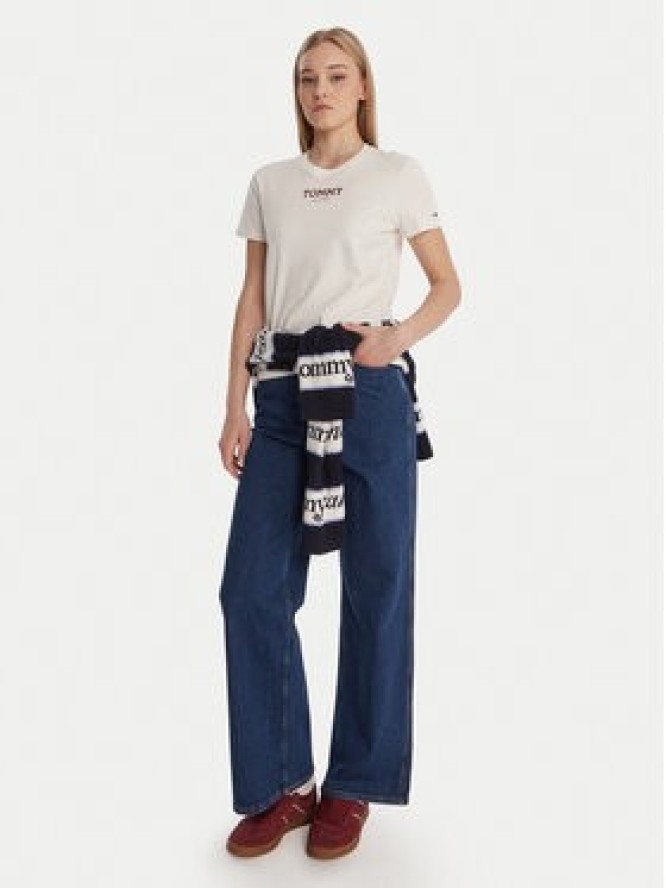 Tommy Jeans T-Shirt Essential DW0DW21842 Biały Regular Fit