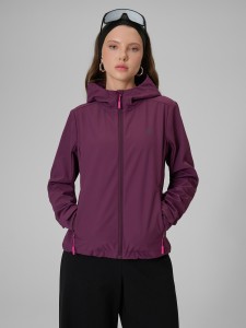 4F Kurtka softshell wiatroodporna membrana 5000 damska - fioletowa XXL
