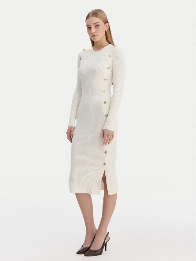 Guess Sukienka dzianinowa W6RK06 Z2YJ2 Écru Regular Fit