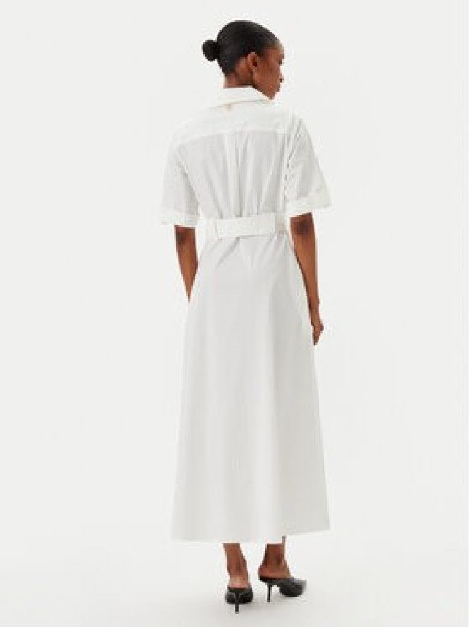 Fracomina Sukienka koszulowa FR25SD3006W52001 Biały Regular Fit