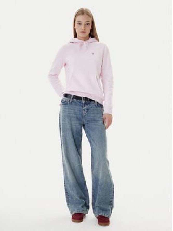 Tommy Jeans Bluza Flag DW0DW19958 Różowy Regular Fit