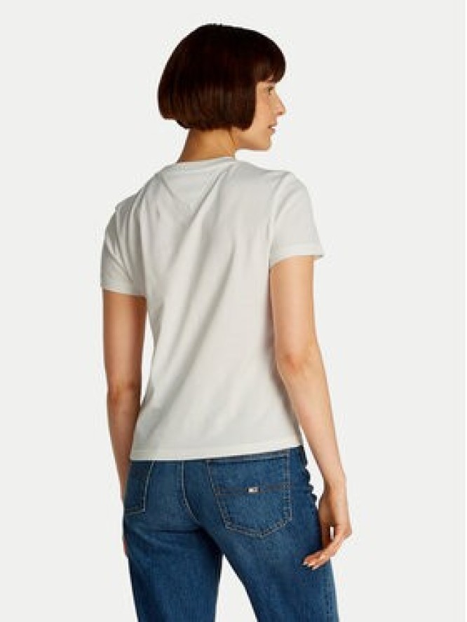 Tommy Jeans T-Shirt Bubble DW0DW21338 Biały Regular Fit