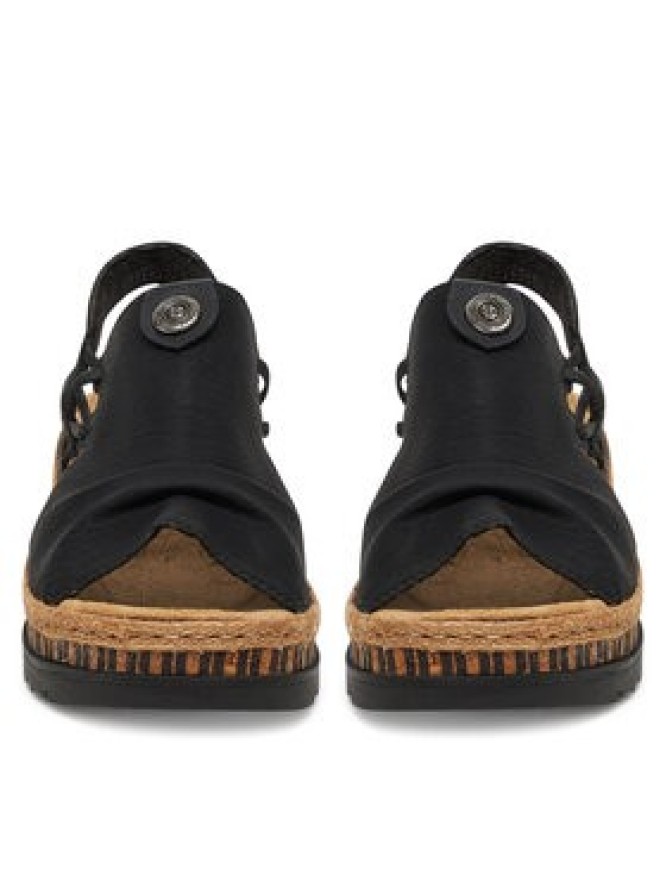 Rieker Sandały V7972-00 Czarny