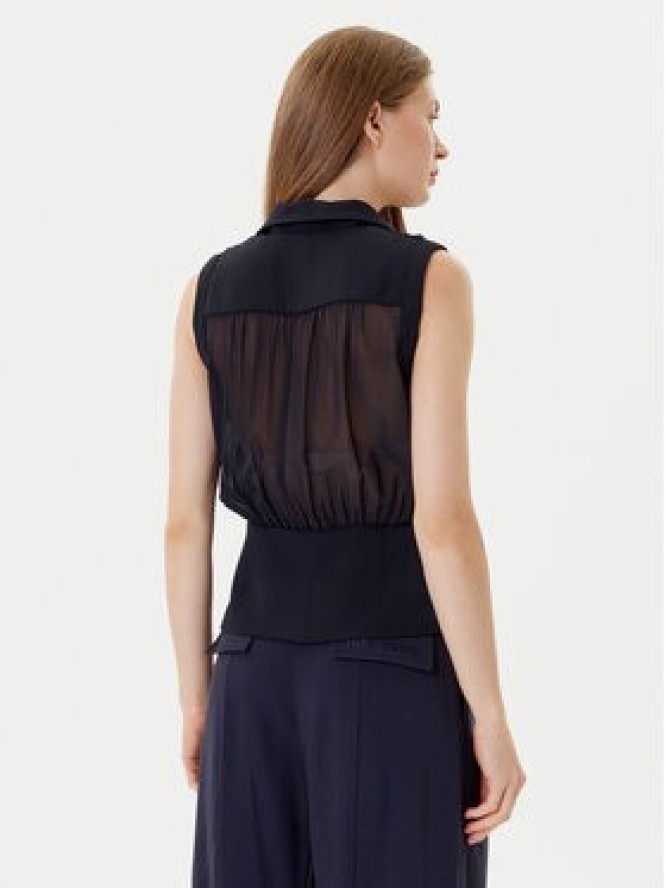 Morgan Bluzka 252-COZIP Granatowy Slim Fit