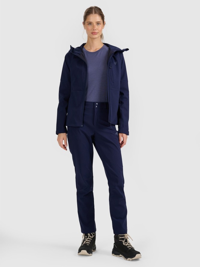 4F Spodnie trekkingowe softshell membrana 10000 damskie - granatowe XXL