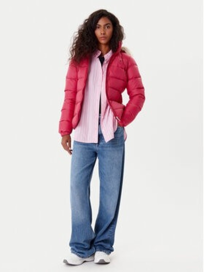 Tommy Jeans Kurtka puchowa Basic DW0DW18312 Czerwony Slim Fit