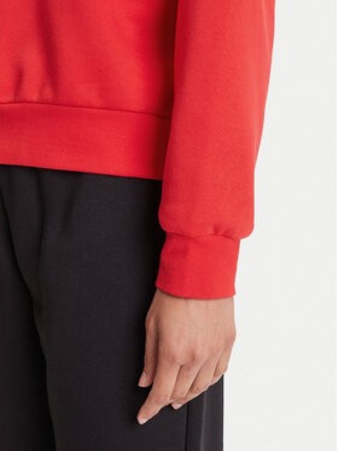 adidas Bluza Essentials Small Logo Feelcozy JI6061 Czerwony Loose Fit