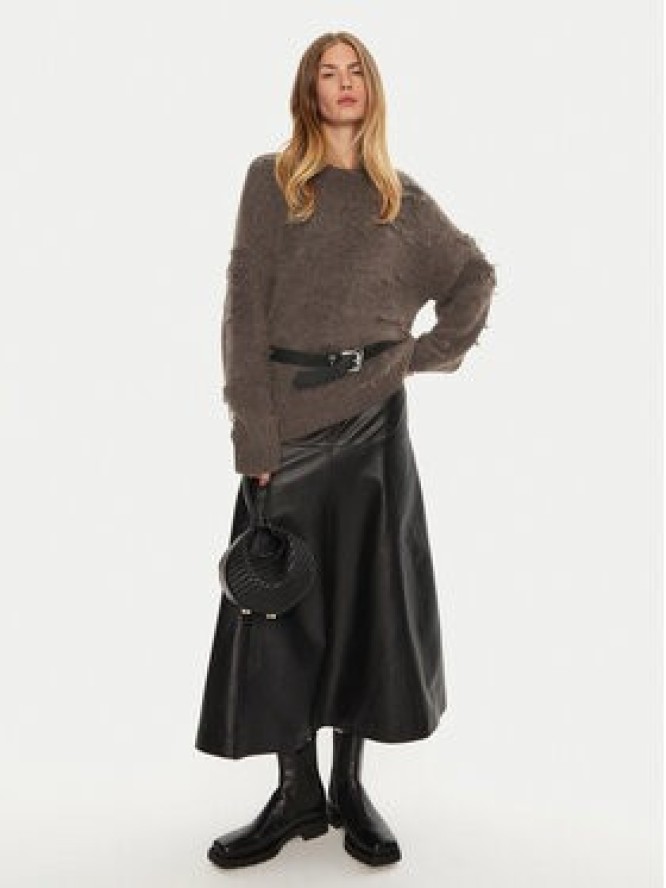 Munthe Sweter Taccu 243160724373 Brązowy Loose Fit